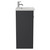 Napoli Gloss Grey 400mm Floor Standing Vanity Unit with 1 Tap Hole Glide Basin and Single Door with Chrome Handle View from Side