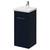 Napoli Deep Blue 400mm Floor Standing Vanity Unit with 1 Tap Hole Glide Basin and Single Door with Chrome Handle Right Hand View