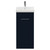 Napoli Deep Blue 400mm Floor Standing Vanity Unit with 1 Tap Hole Glide Basin and Single Door with Chrome Handle View from Front