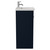 Napoli Deep Blue 400mm Floor Standing Vanity Unit with 1 Tap Hole Glide Basin and Single Door with Chrome Handle View from Side