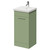 Napoli Olive Green 400mm Floor Standing Vanity Unit with 1 Tap Hole Glide Basin and Single Door with Chrome Handle Right Hand View
