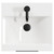 Napoli Gloss White 400mm Floor Standing Vanity Unit with 1 Tap Hole Glide Basin and Single Door with Matt Black Handle View from Top