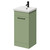 Napoli Olive Green 400mm Floor Standing Vanity Unit with 1 Tap Hole Glide Basin and Single Door with Matt Black Handle Right Hand View