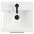 Napoli Olive Green 400mm Floor Standing Vanity Unit with 1 Tap Hole Glide Basin and Single Door with Matt Black Handle View from Top