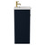 Napoli Deep Blue 400mm Floor Standing Vanity Unit with 1 Tap Hole Glide Basin and Single Door with Brushed Brass Handle View from Side