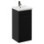 Napoli Nero Oak 400mm Floor Standing Vanity Unit with 1 Tap Hole Glide Basin and Single Door with Gunmetal Grey Handle Left Hand View