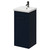 Napoli Deep Blue 400mm Floor Standing Vanity Unit with 1 Tap Hole Glide Basin and Single Door with Gunmetal Grey Handle Right Hand View