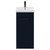 Napoli Deep Blue 400mm Floor Standing Vanity Unit with 1 Tap Hole Glide Basin and Single Door with Gunmetal Grey Handle View from Front