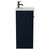 Napoli Deep Blue 400mm Floor Standing Vanity Unit with 1 Tap Hole Glide Basin and Single Door with Gunmetal Grey Handle View from Side