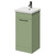 Napoli Olive Green 400mm Floor Standing Vanity Unit with 1 Tap Hole Glide Basin and Single Door with Gunmetal Grey Handle Right Hand View