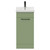 Napoli Olive Green 400mm Floor Standing Vanity Unit with 1 Tap Hole Glide Basin and Single Door with Gunmetal Grey Handle View from Front