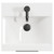 Napoli Olive Green 400mm Floor Standing Vanity Unit with 1 Tap Hole Glide Basin and Single Door with Gunmetal Grey Handle View from Top