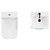 Napoli Gloss White 400mm Vanity Unit and Toilet Suite including Kingston Rimless Close Coupled Toilet and Floor Standing Vanity Unit with Single Door and Matt Black Handle View from Top