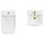 Napoli Gloss White 400mm Vanity Unit and Toilet Suite including Kingston Rimless Close Coupled Toilet and Floor Standing Vanity Unit with Single Door and Brushed Brass Handle View from Top