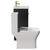 Napoli Nero Oak 400mm Vanity Unit and Toilet Suite including Kingston Rimless Close Coupled Toilet and Floor Standing Vanity Unit with Single Door and Brushed Brass Handle View from Side