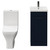 Napoli Deep Blue 400mm Vanity Unit and Toilet Suite including Kingston Rimless Close Coupled Toilet and Floor Standing Vanity Unit with Single Door and Gunmetal Grey Handle View from Front