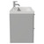 Napoli 390 Gloss Grey Pearl 800mm Wall Mounted Vanity Unit with 1 Tap Hole Basin and 2 Drawers with Polished Chrome Handles Side View