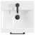 Napoli Tobacco Oak 400mm Floor Standing Vanity Unit with 1 Tap Hole Glide Basin and Single Door with Gunmetal Grey Handle View from Top