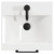 Napoli Tobacco Oak 400mm Floor Standing Vanity Unit with 1 Tap Hole Glide Basin and Single Door with Matt Black Handle View from Top