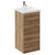 Napoli Tobacco Oak 400mm Floor Standing Vanity Unit with 1 Tap Hole Glide Basin and Single Door with Chrome Handle Left Hand View