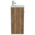 Napoli Tobacco Oak 400mm Floor Standing Vanity Unit with 1 Tap Hole Glide Basin and Single Door with Chrome Handle View from Side