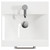 Napoli Tobacco Oak 400mm Floor Standing Vanity Unit with 1 Tap Hole Glide Basin and Single Door with Chrome Handle View from Top