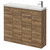 Napoli Combination Tobacco Oak 1000mm Floor Standing Vanity Unit with Slimline 1 Tap Hole Round Basin and 4 Doors with Chrome Handles Right Hand View