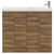 Napoli Combination Tobacco Oak 1000mm Floor Standing Vanity Unit with Slimline 1 Tap Hole Round Basin and 4 Doors with Chrome Handles View from Front