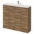 Napoli Combination Tobacco Oak 1000mm Floor Standing Vanity Unit with Slimline 1 Tap Hole Basin and 4 Doors with Chrome Handles Right Hand View
