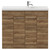 Napoli Combination Tobacco Oak 1000mm Floor Standing Vanity Unit with Slimline 1 Tap Hole Basin and 4 Doors with Chrome Handles View from Front
