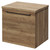 Napoli Tobacco Oak 500mm Wall Mounted Vanity Unit for Countertop Basins with Single Drawer and Gunmetal Grey Handle Right Hand View