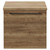 Napoli Tobacco Oak 500mm Wall Mounted Vanity Unit for Countertop Basins with Single Drawer and Gunmetal Grey Handle View from Front