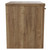 Napoli Tobacco Oak 500mm Wall Mounted Vanity Unit for Countertop Basins with Single Drawer and Brushed Brass Handle View from Side