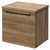 Napoli Tobacco Oak 500mm Wall Mounted Vanity Unit for Countertop Basins with Single Drawer and Matt Black Handle Right Hand View