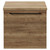 Napoli Tobacco Oak 500mm Wall Mounted Vanity Unit for Countertop Basins with Single Drawer and Matt Black Handle View from Front