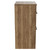 Napoli Tobacco Oak 500mm Floor Standing Vanity Unit for Countertop Basins with 2 Drawers and Gunmetal Grey Handles View from Side