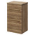 Napoli Tobacco Oak 500mm Floor Standing Vanity Unit for Countertop Basins with 2 Drawers and Brushed Brass Handles Right Hand View