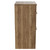 Napoli Tobacco Oak 500mm Floor Standing Vanity Unit for Countertop Basins with 2 Drawers and Brushed Brass Handles View from Side