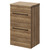Napoli Tobacco Oak 500mm Floor Standing Vanity Unit for Countertop Basins with 2 Drawers and Matt Black Handles Right Hand View