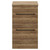Napoli Tobacco Oak 500mm Floor Standing Vanity Unit for Countertop Basins with 2 Drawers and Matt Black Handles View from Front