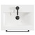 Napoli Tobacco Oak 500mm Floor Standing Vanity Unit with 1 Tap Hole Basin and 2 Drawers with Gunmetal Grey Handles View from Top