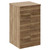 Napoli Tobacco Oak 500mm Floor Standing Vanity Unit for Countertop Basins with 2 Door and Brushed Brass Handles Left Hand View