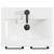 Napoli Tobacco Oak 500mm Floor Standing Vanity Unit with 1 Tap Hole Basin and 2 Doors with Gunmetal Grey Handles View from Top