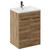 Napoli Tobacco Oak 600mm Floor Standing Vanity Unit with 1 Tap Hole Basin and 2 Doors with Gunmetal Grey Handles Left Hand View
