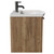 Napoli Tobacco Oak 500mm Wall Mounted Vanity Unit with 1 Tap Hole Curved Basin and Single Drawer with Gunmetal Grey Handle View from Side
