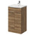 Napoli Tobacco Oak 500mm Floor Standing Vanity Unit with 1 Tap Hole Curved Basin and 2 Doors with Chrome Handles Right Hand View