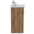 Napoli Tobacco Oak 500mm Floor Standing Vanity Unit with 1 Tap Hole Curved Basin and 2 Doors with Chrome Handles View from Side