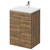 Napoli Tobacco Oak 600mm Floor Standing Vanity Unit with 1 Tap Hole Basin and 2 Doors with Chrome Handles Right Hand View
