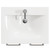 Napoli Tobacco Oak 600mm Floor Standing Vanity Unit with 1 Tap Hole Basin and 2 Doors with Chrome Handles View from Top