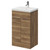 Napoli Tobacco Oak 500mm Floor Standing Vanity Unit with 1 Tap Hole Basin and 2 Doors with Chrome Handles Right Hand View